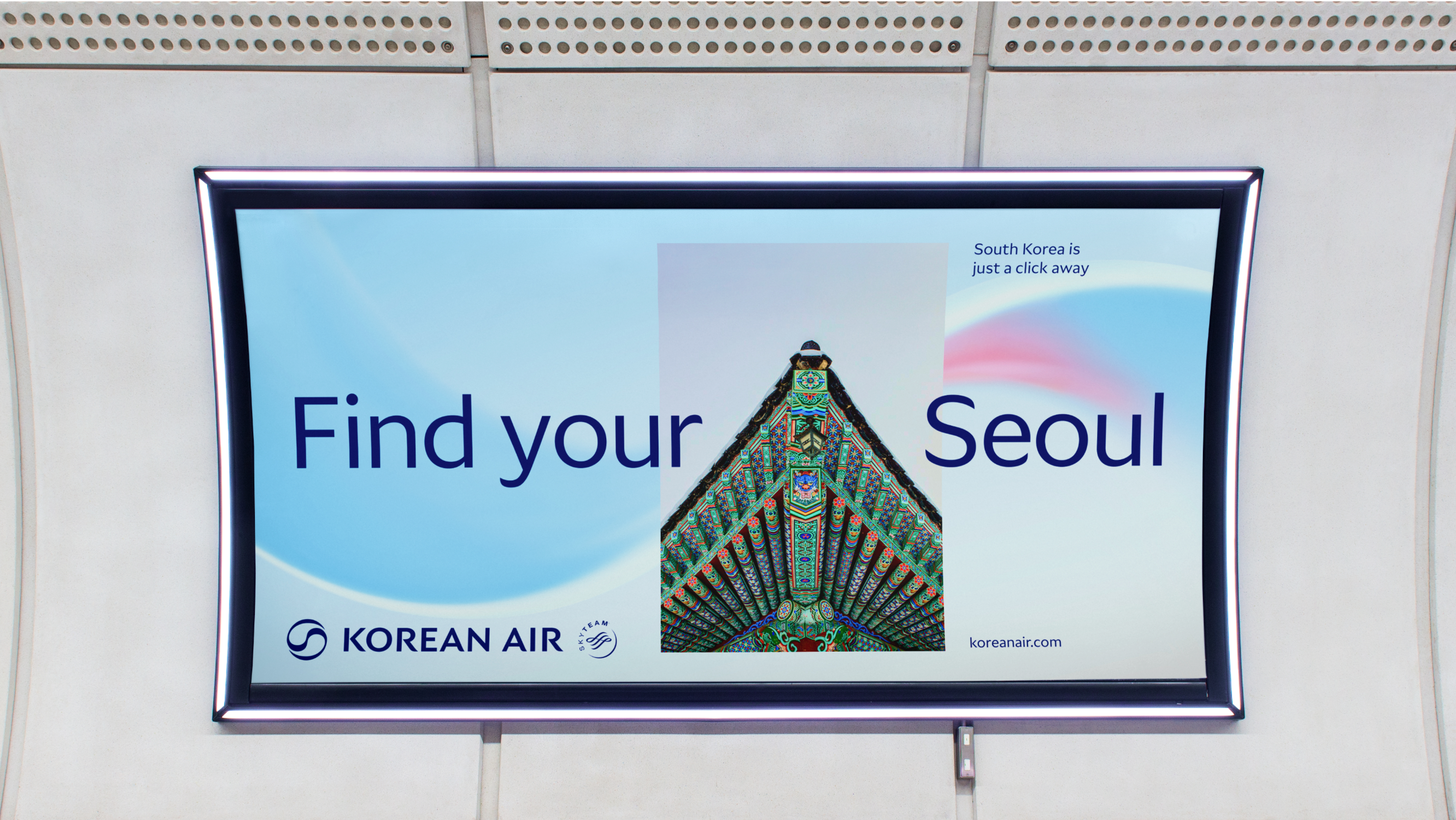 Korean Air billboard using Korean Air Sans