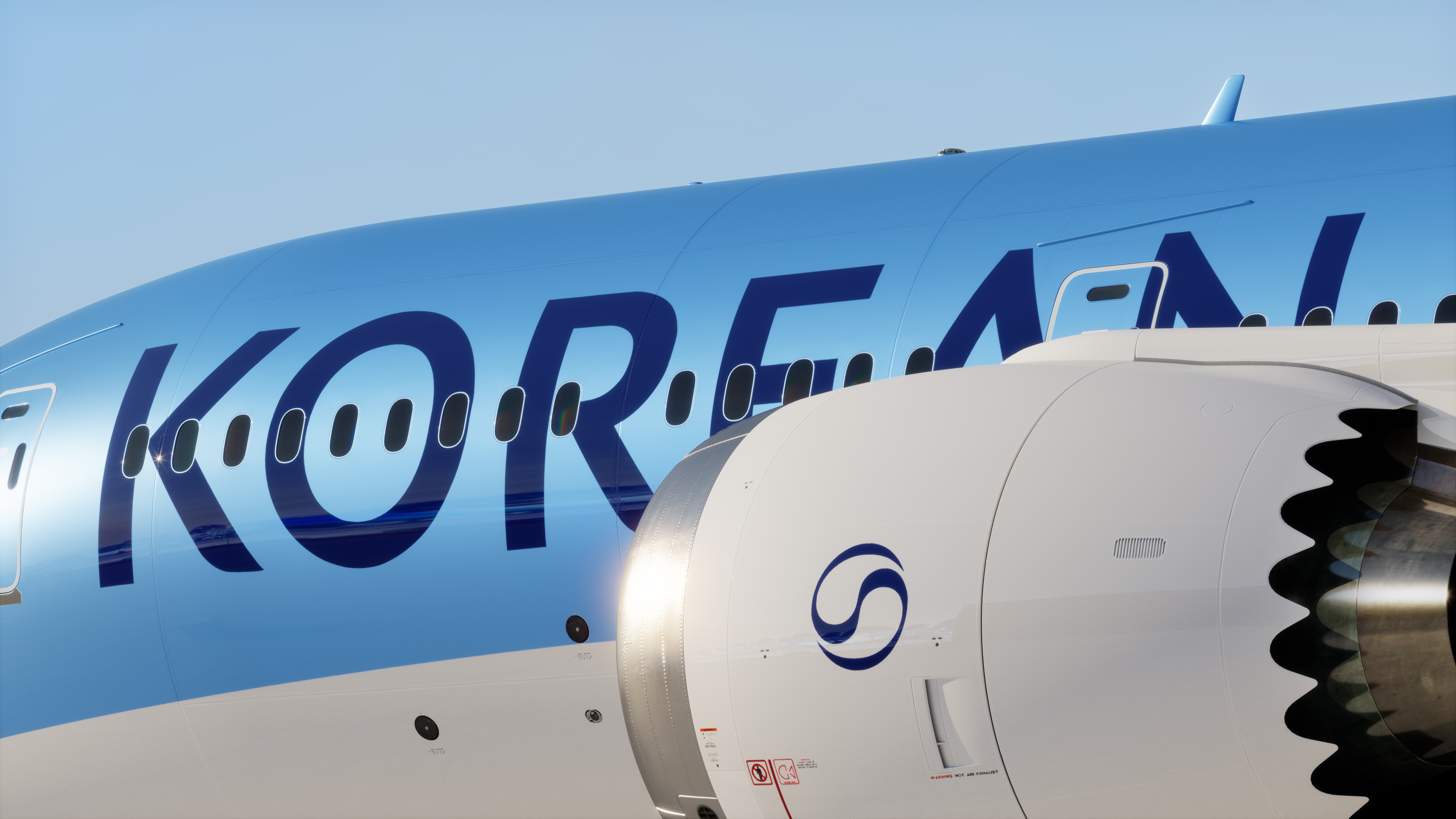 Korean Air Sans featured on aircraft livery